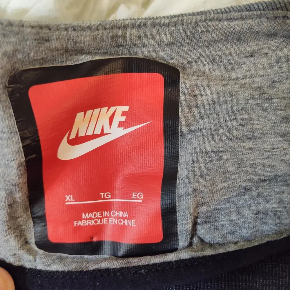 Nike Jacket Womens XL Gray Fleece Full Zip Collarless Sweatshirt Layering